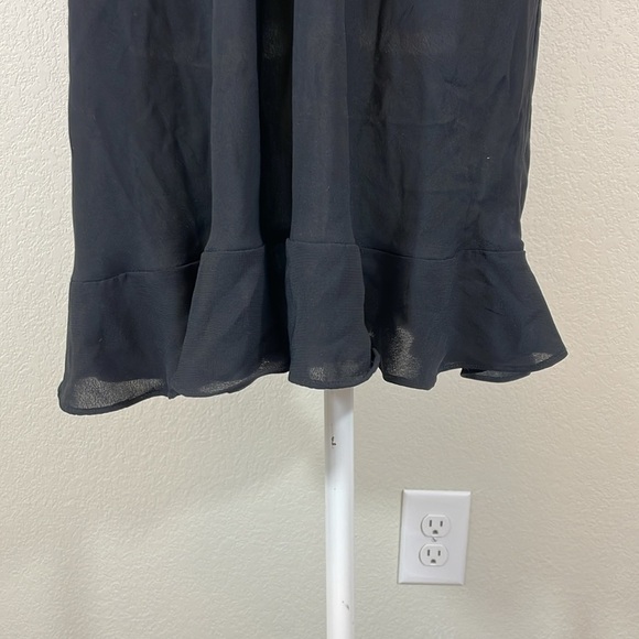 Oscar de la Renta pink label black lace floral embroidered lingerie dress size L - Picture 6 of 8